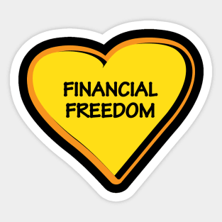 FINANCIAL FREEDOM vision board Sticker